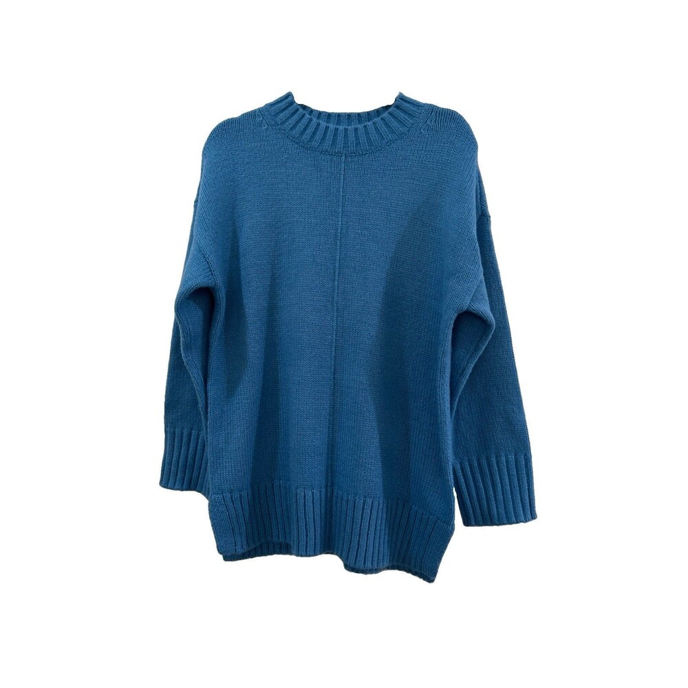 Ann Taylor Womens Sz M Sweater Crew Neck Color Blue Long Sleeve